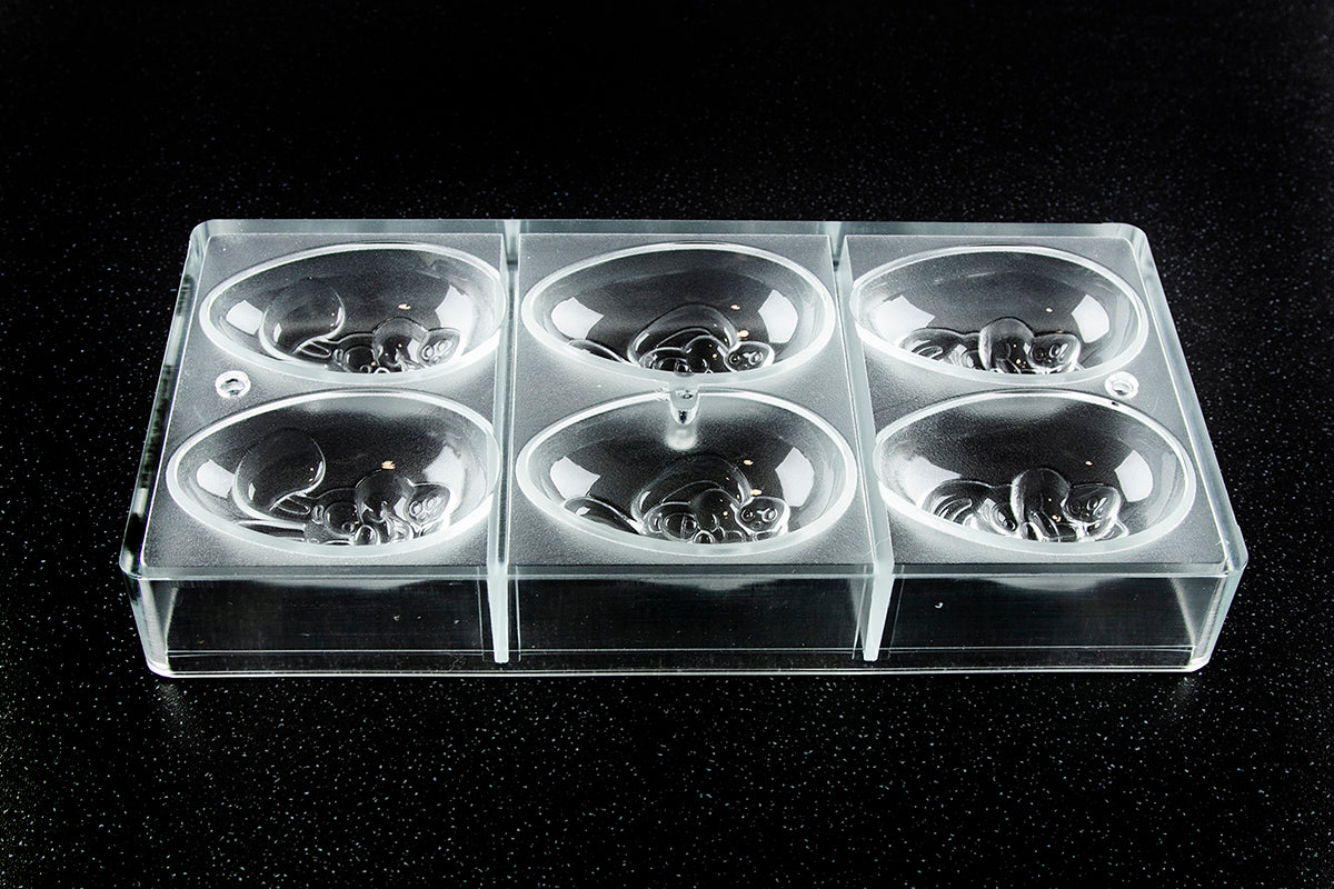 CW12048 - Chocolate World - Funny Bunny's Eggs Polycarbonate Mould