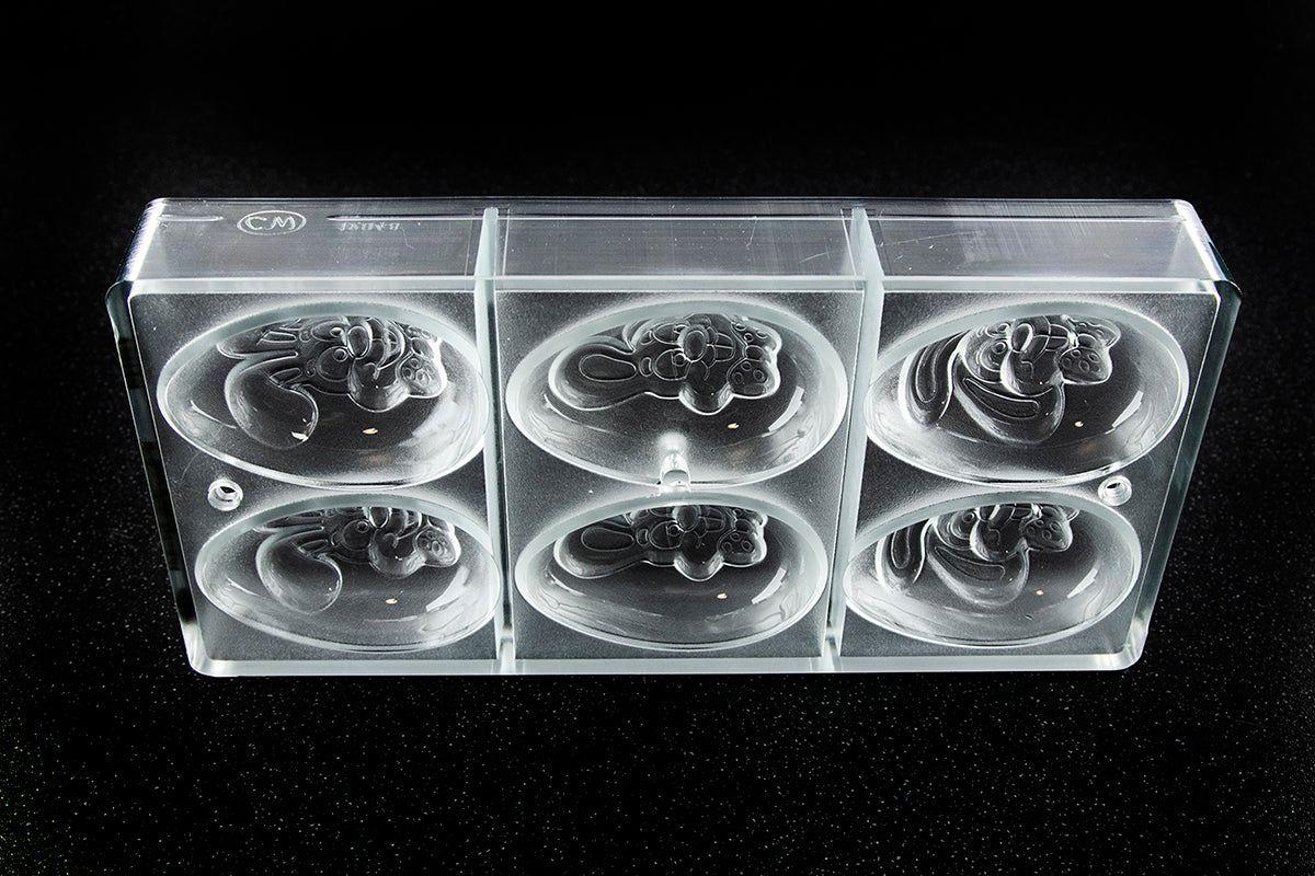 CW12048 - Chocolate World - Funny Bunny's Eggs Polycarbonate Mould