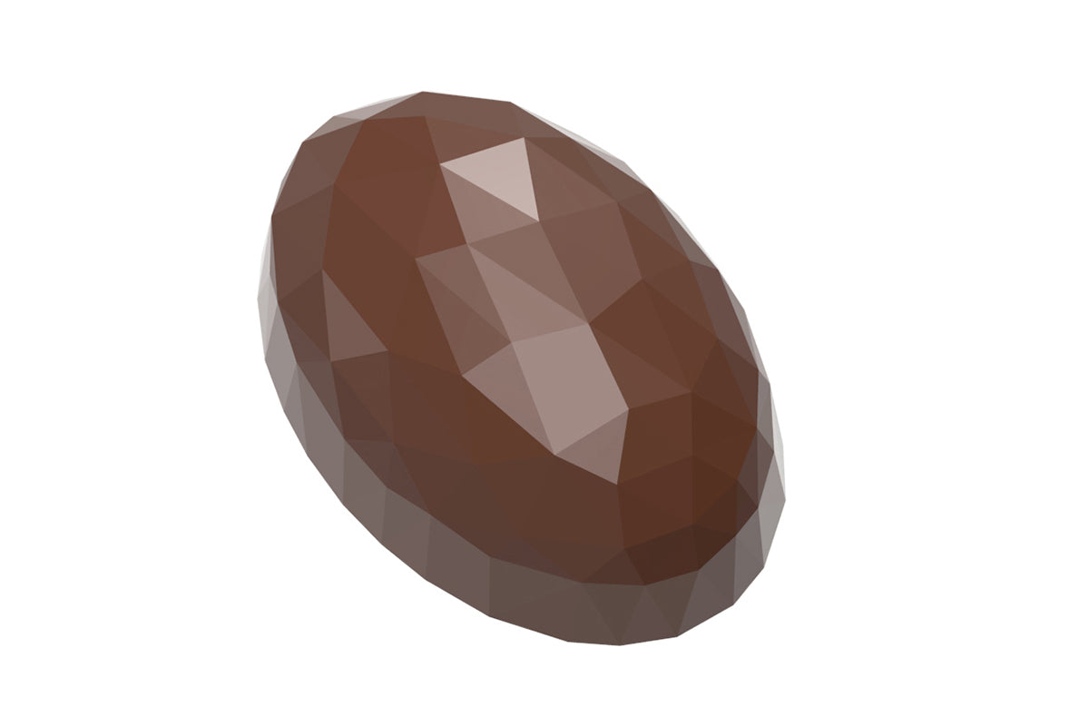 CW12059 - Chocolate World - Chocolate Bean Facet Polycarbonate Mould