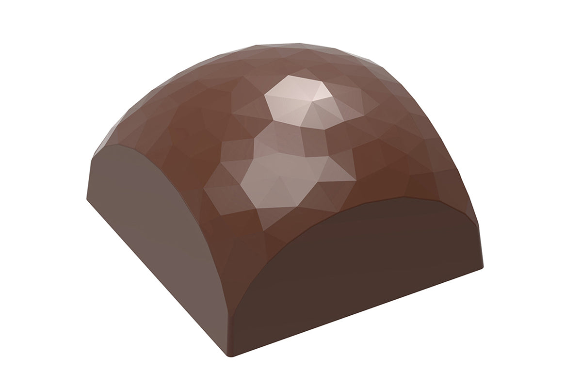 CW12062 - Chocolate World - Square Sphere Facet Polycarbonate Mould