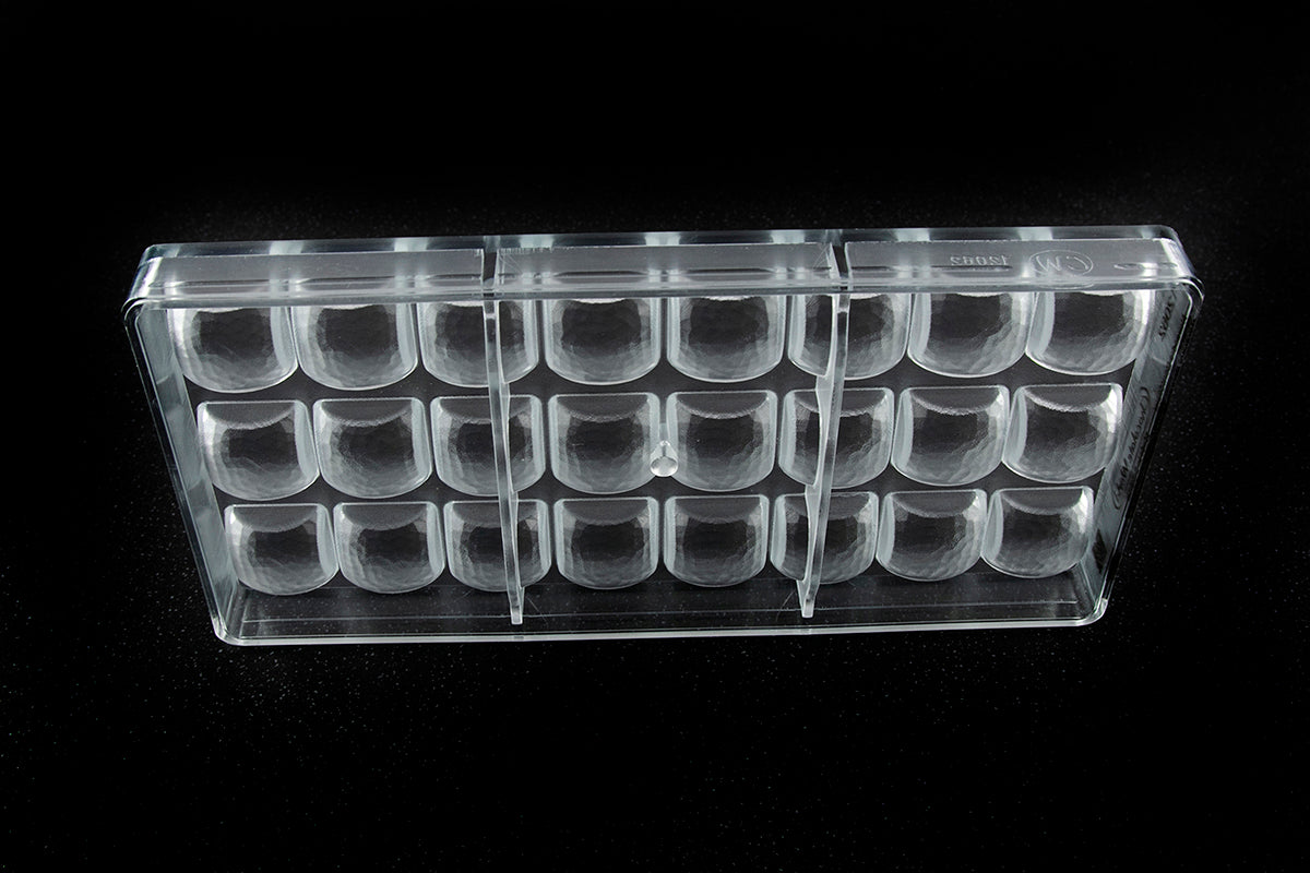 CW12062 - Chocolate World - Square Sphere Facet Polycarbonate Mould