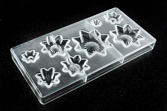 CW12071 - Chocolate World - Assortment of Stars 8 Fig Polycarbonate Mould