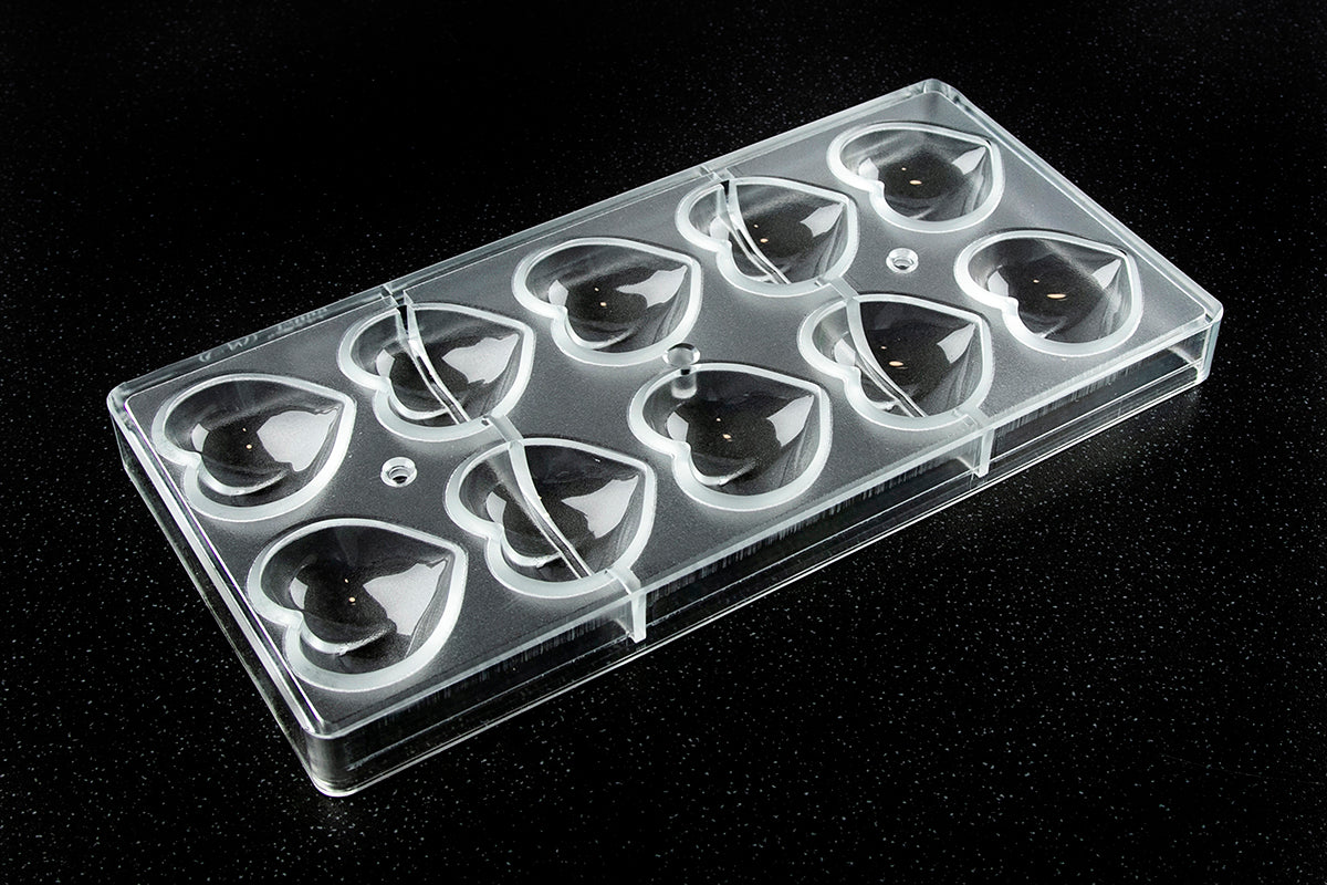 CW12088 - Chocolate World - Puffy Heart Choc Bomb Polycarbonate Mould