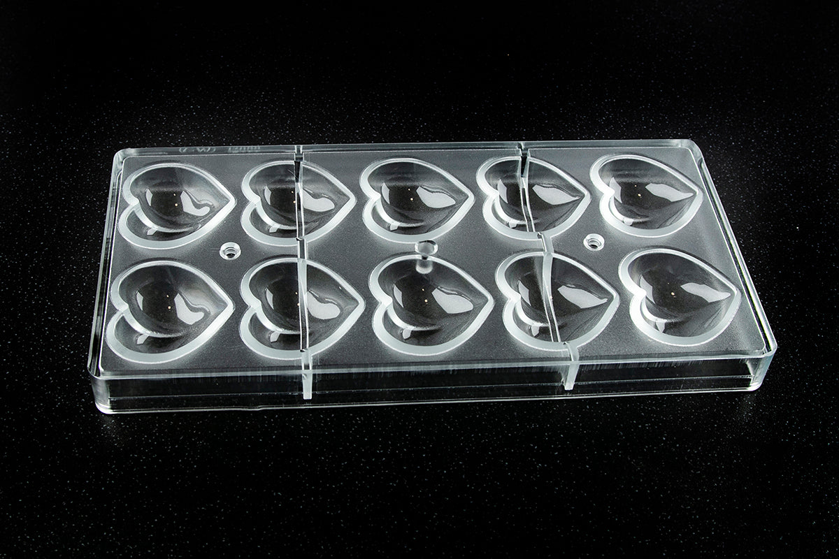 CW12088 - Chocolate World - Puffy Heart Choc Bomb Polycarbonate Mould