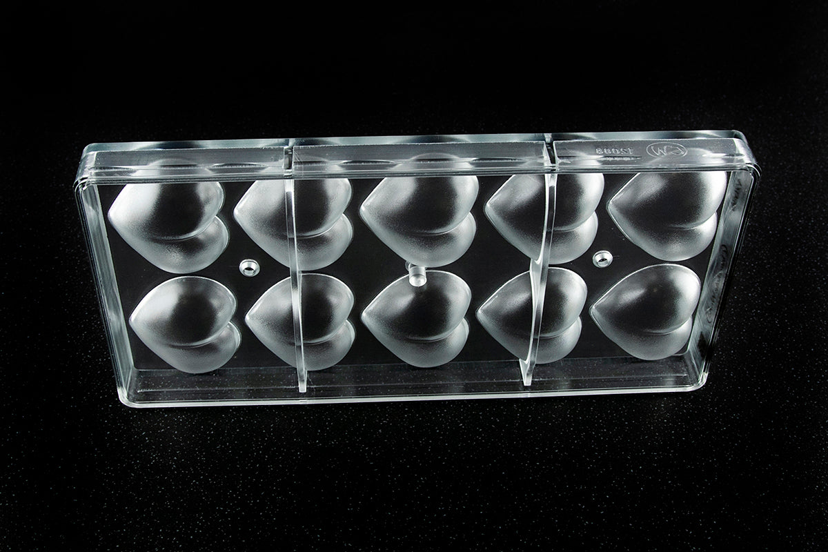 CW12088 - Chocolate World - Puffy Heart Choc Bomb Polycarbonate Mould