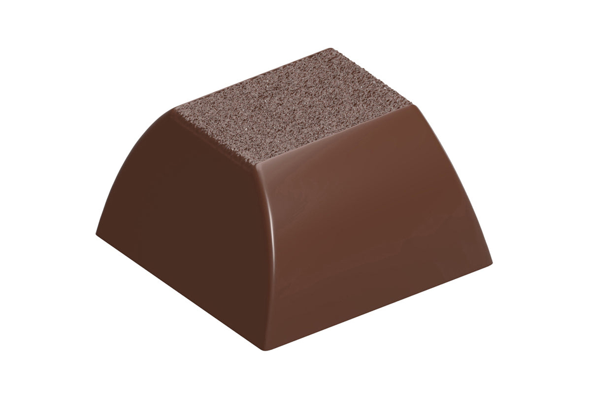 CW12093 - Chocolate World - Chocolate Textured Cube Polycarbonate Mould
