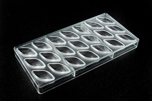 CW12096 - Chocolate World - Cocoa Bean With Bubbles Polycarbonate Mould