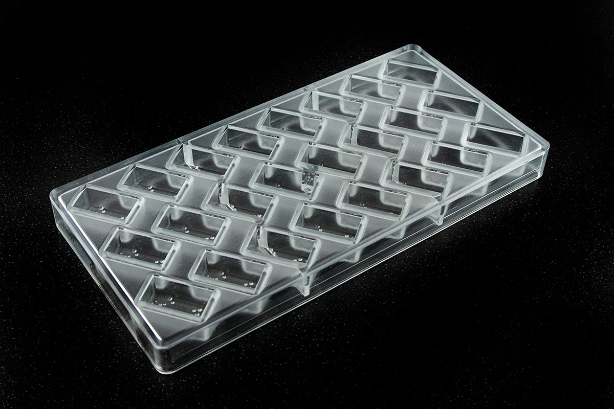 CW12097 - Chocolate World - Block With Bubbles Polycarbonate Mould