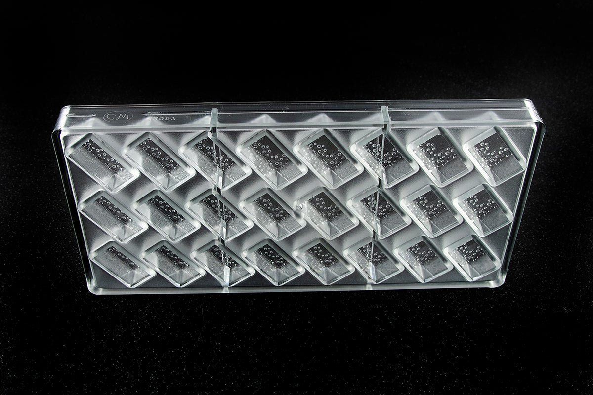 CW12097 - Chocolate World - Block With Bubbles Polycarbonate Mould