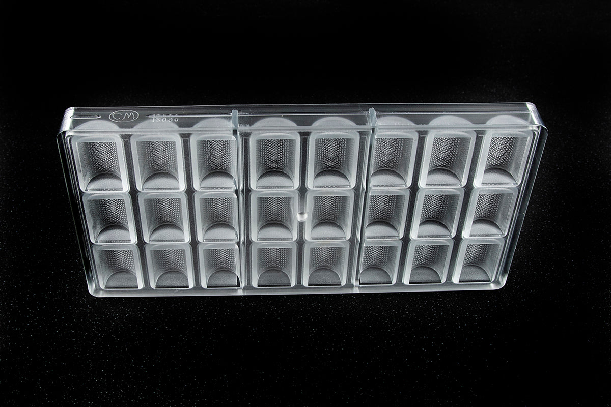 CW12098 - Chocolate World - Buche With Grid Polycarbonate Mould