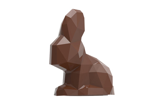 CW12102 - Chocolate World - Sitting Rabbit Origami Polycarbonate Mould