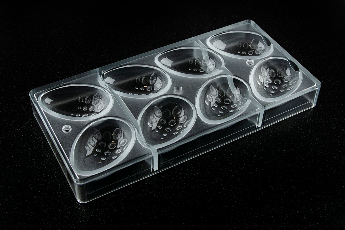 CW12108 - Chocolate World - Egg With Circles Design Polycarbonate Mould