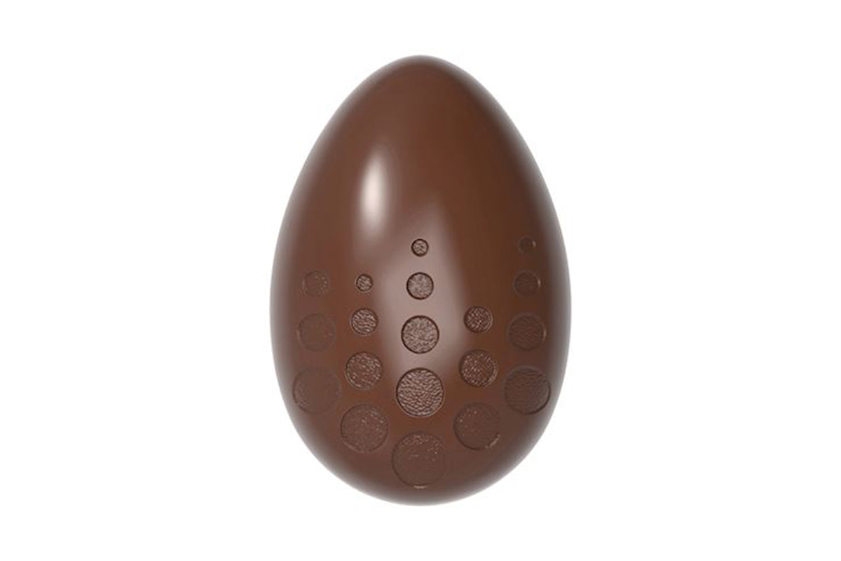 CW12108 - Chocolate World - Egg With Circles Design Polycarbonate Mould