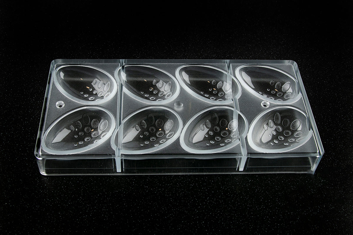 CW12108 - Chocolate World - Egg With Circles Design Polycarbonate Mould