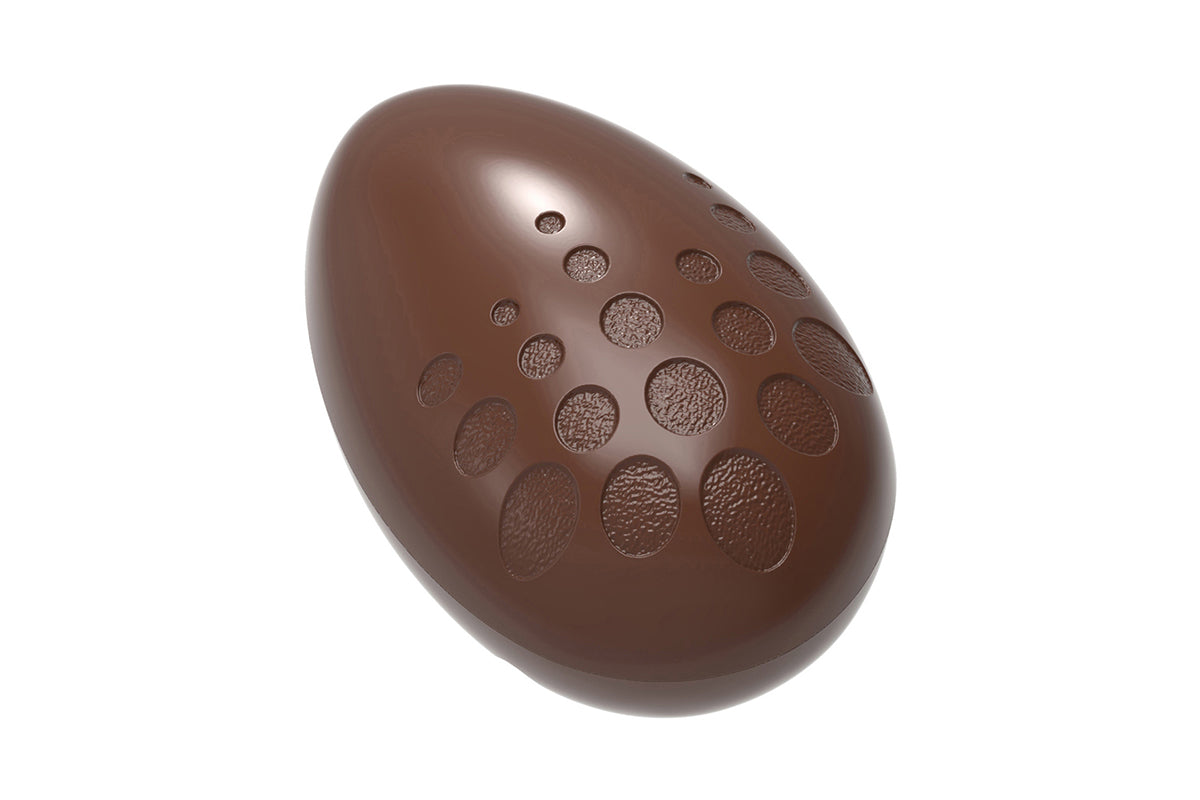 CW12108 - Chocolate World - Egg With Circles Design Polycarbonate Mould