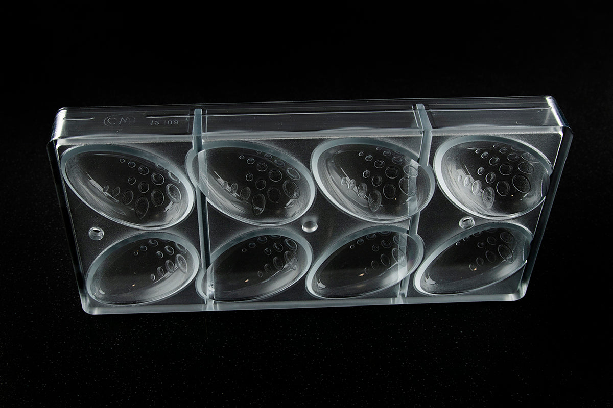 CW12108 - Chocolate World - Egg With Circles Design Polycarbonate Mould