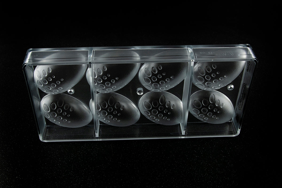 CW12108 - Chocolate World - Egg With Circles Design Polycarbonate Mould
