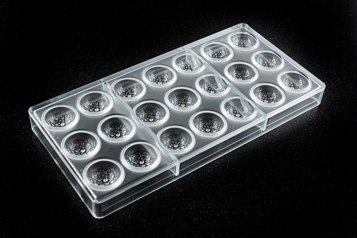 CW12116 - Chocolate World - Half Sphere Moon Terrain Polycarbonate Mould