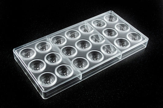 CW12116 - Chocolate World - Half Sphere Moon Terrain Polycarbonate Mould