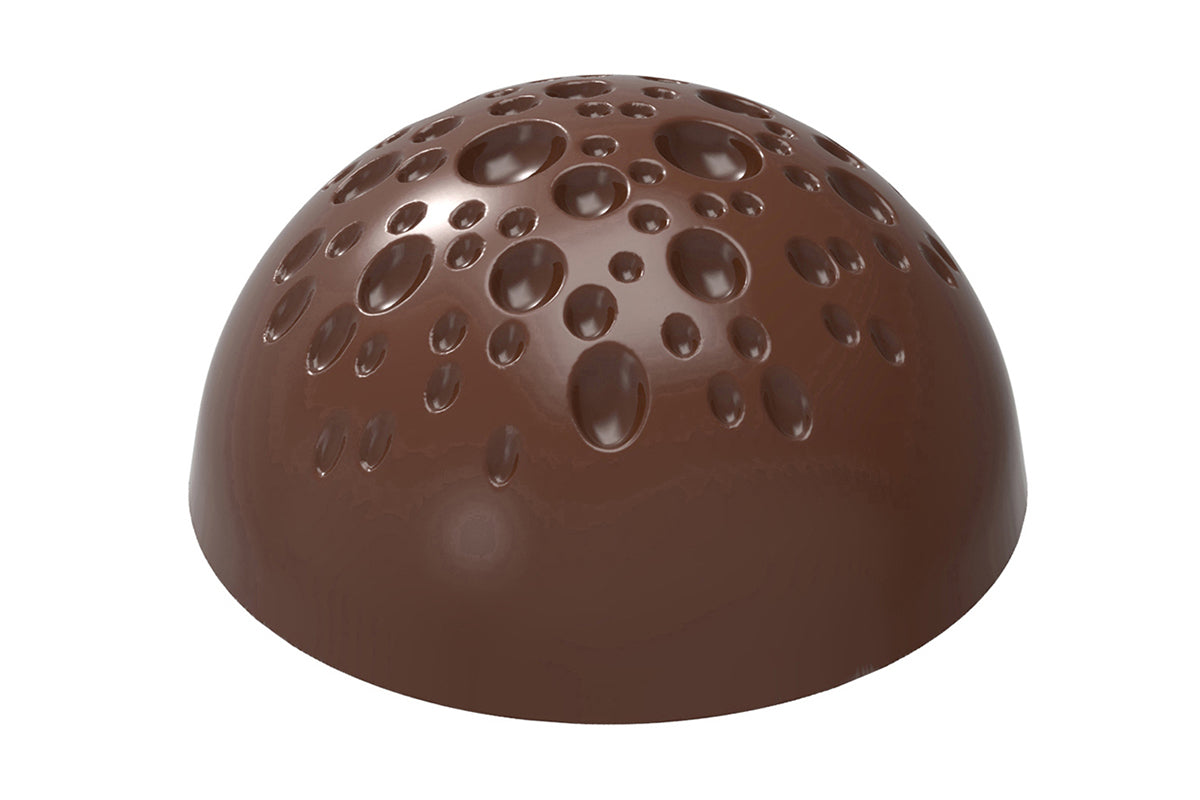 CW12116 - Chocolate World - Half Sphere Moon Terrain Polycarbonate Mould