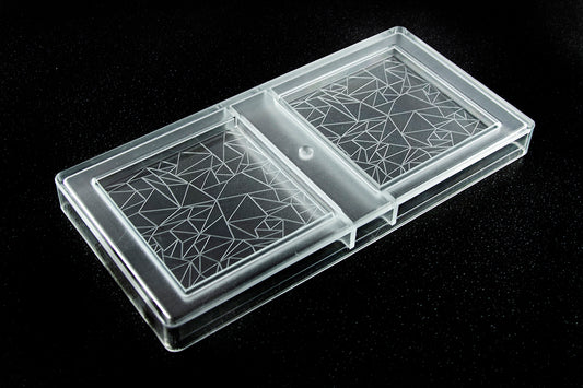 CW12121 - Chocolate World - Square Tablet With Cracks Polycarbonate Mould