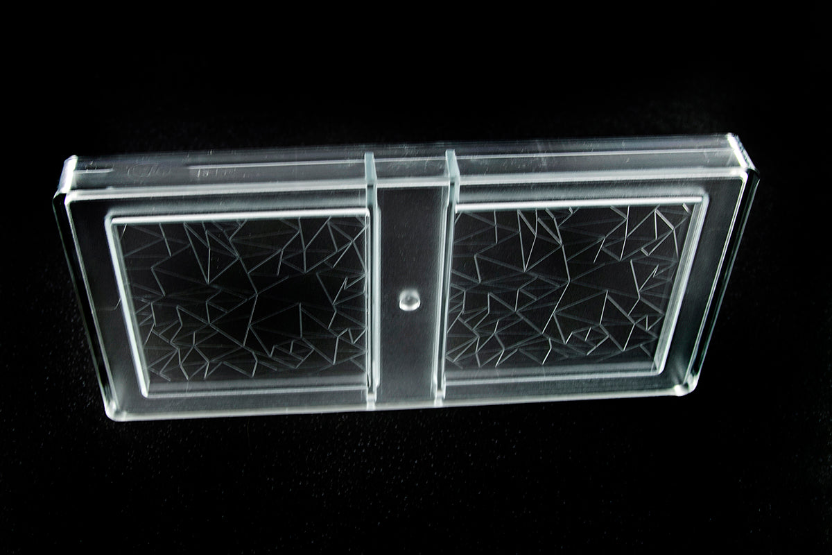 CW12121 - Chocolate World - Square Tablet With Cracks Polycarbonate Mould