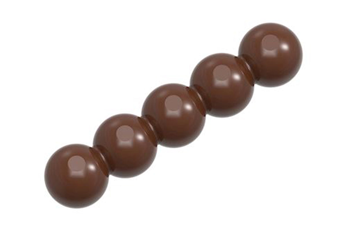 CW12125 - Chocolate World - Double Bar With 5 Balls Polycarbonate Mould