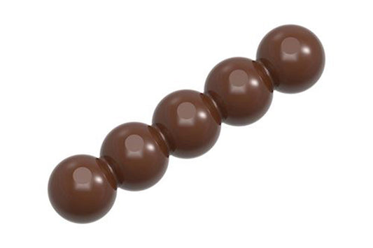 CW12125 - Chocolate World - Double Bar With 5 Balls Polycarbonate Mould