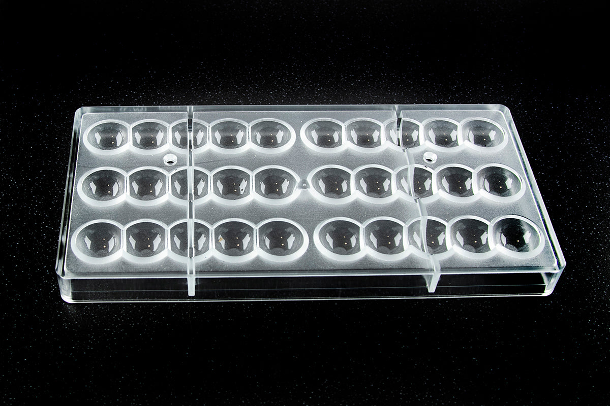 CW12125 - Chocolate World - Double Bar With 5 Balls Polycarbonate Mould