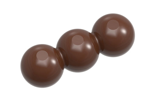 CW12126 - Chocolate World - Double Bar With 3 Balls Polycarbonate Mould