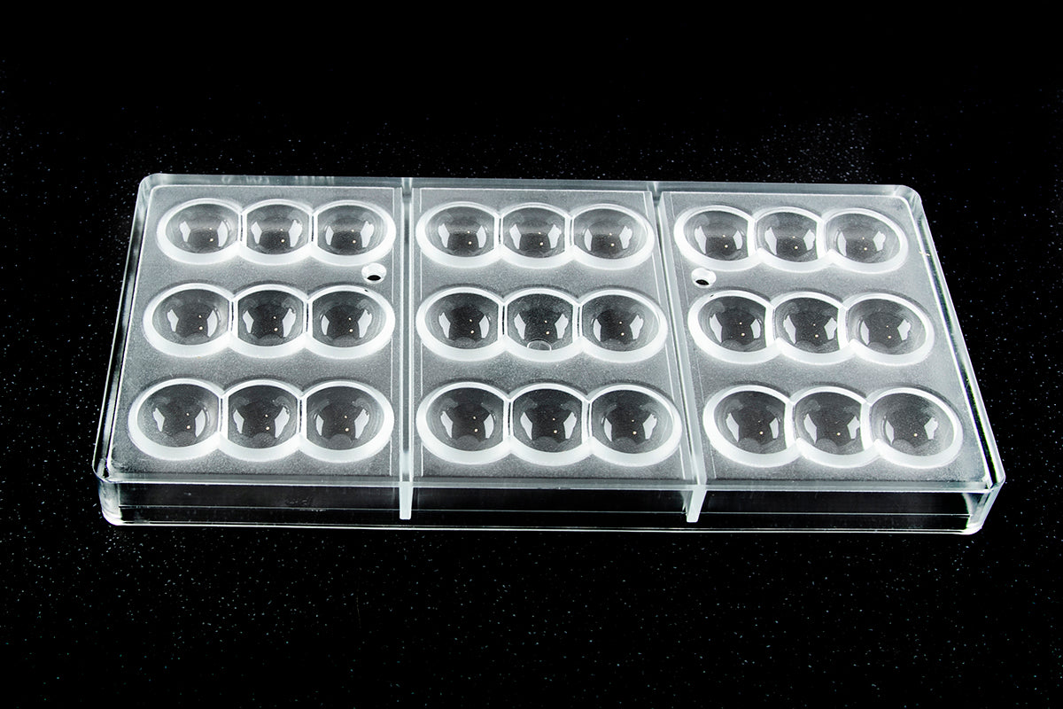 CW12126 - Chocolate World - Double Bar With 3 Balls Polycarbonate Mould