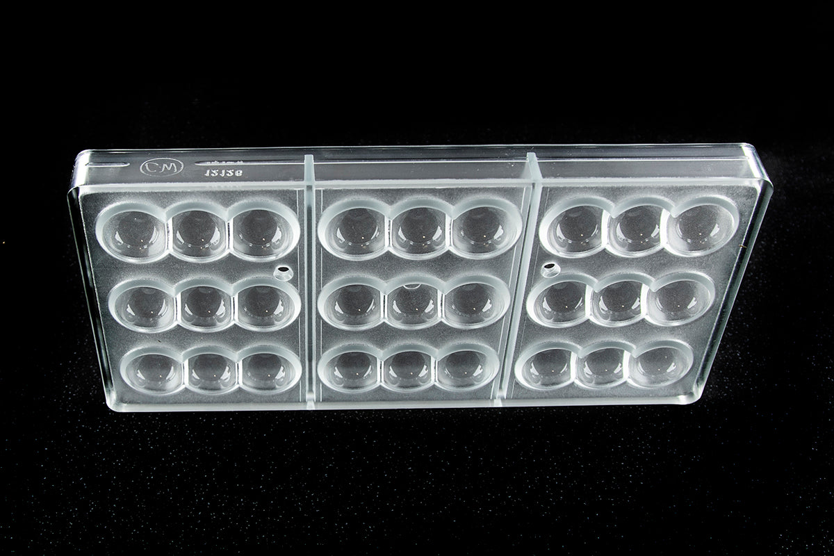 CW12126 - Chocolate World - Double Bar With 3 Balls Polycarbonate Mould