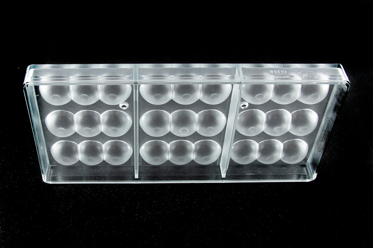 CW12126 - Chocolate World - Double Bar With 3 Balls Polycarbonate Mould