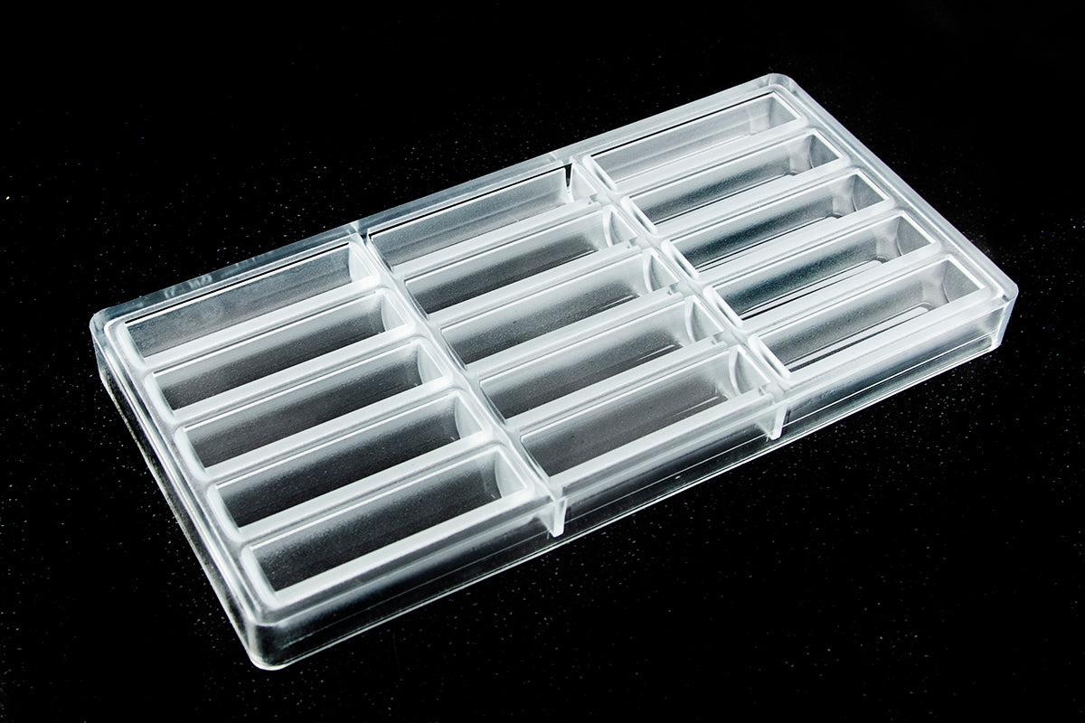CW12127 - Chocolate World - Small Bar Twisted Thing Polycarbonate Mould