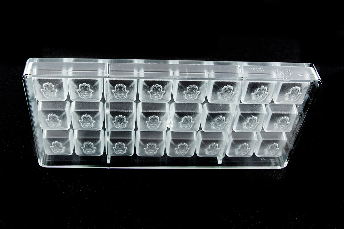 CW12139 - Chocolate World - Hand Of Fatima Square Polycarbonate Mould