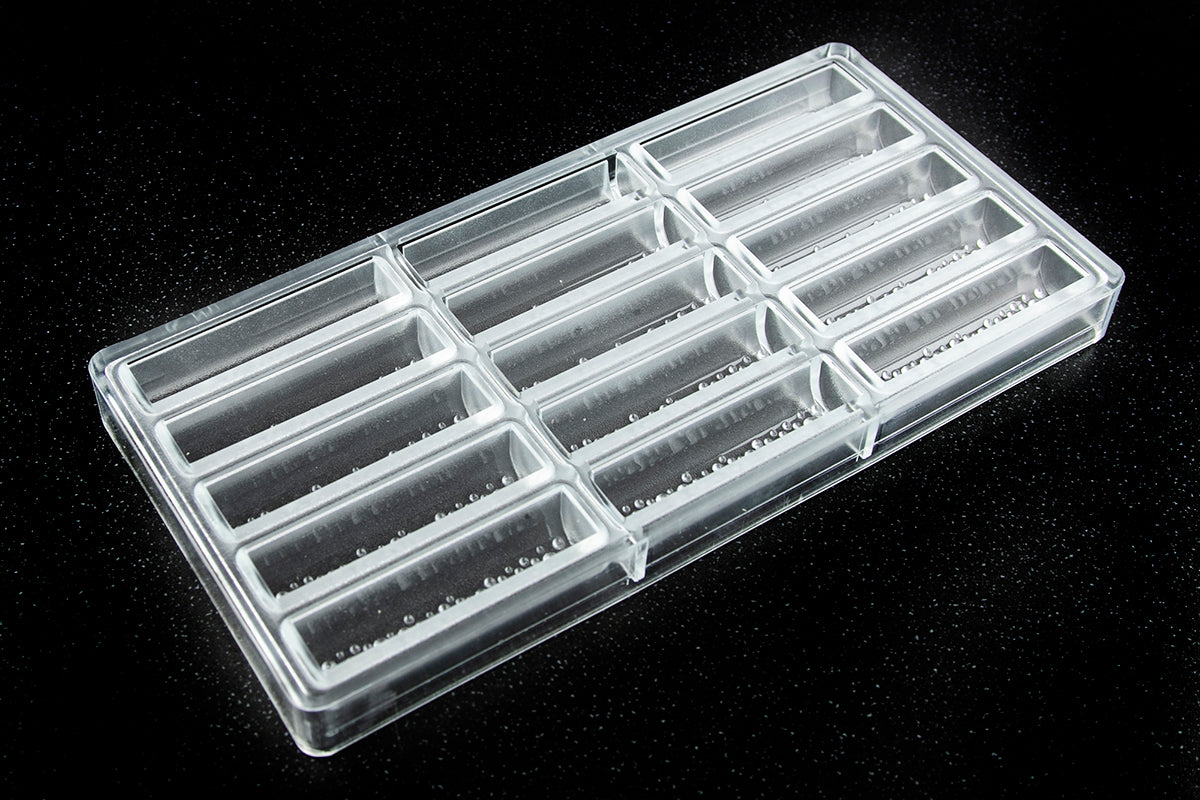 CW12146 - Chocolate World - Small Bar "Bubbles" Polycarbonate Mould