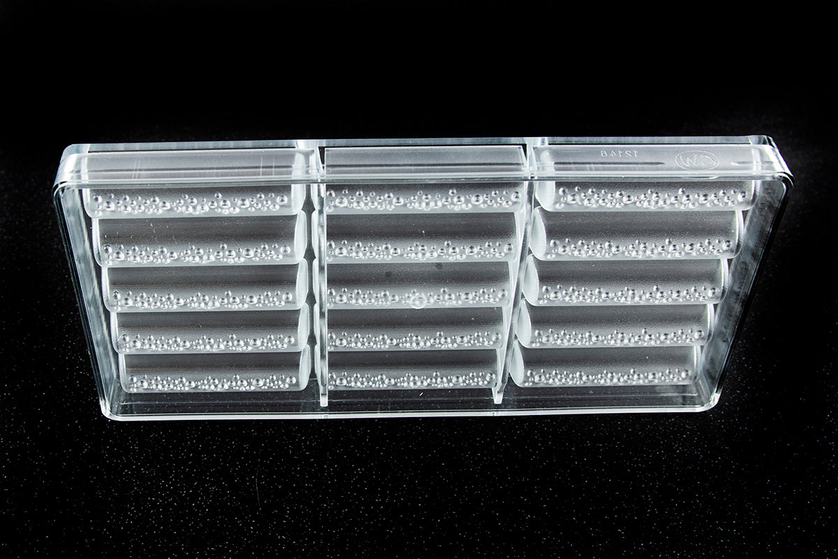 CW12146 - Chocolate World - Small Bar "Bubbles" Polycarbonate Mould