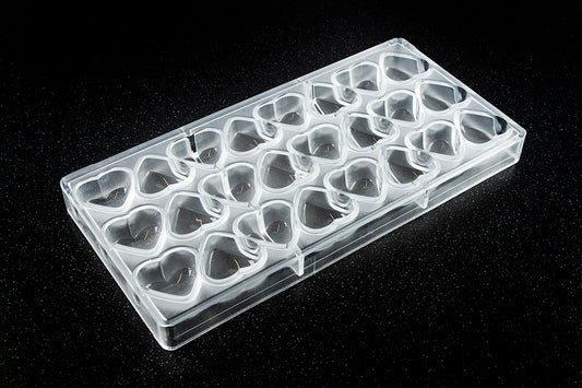 CW1214 - Chocolate World - High Flat Heart Polycarbonate Mould