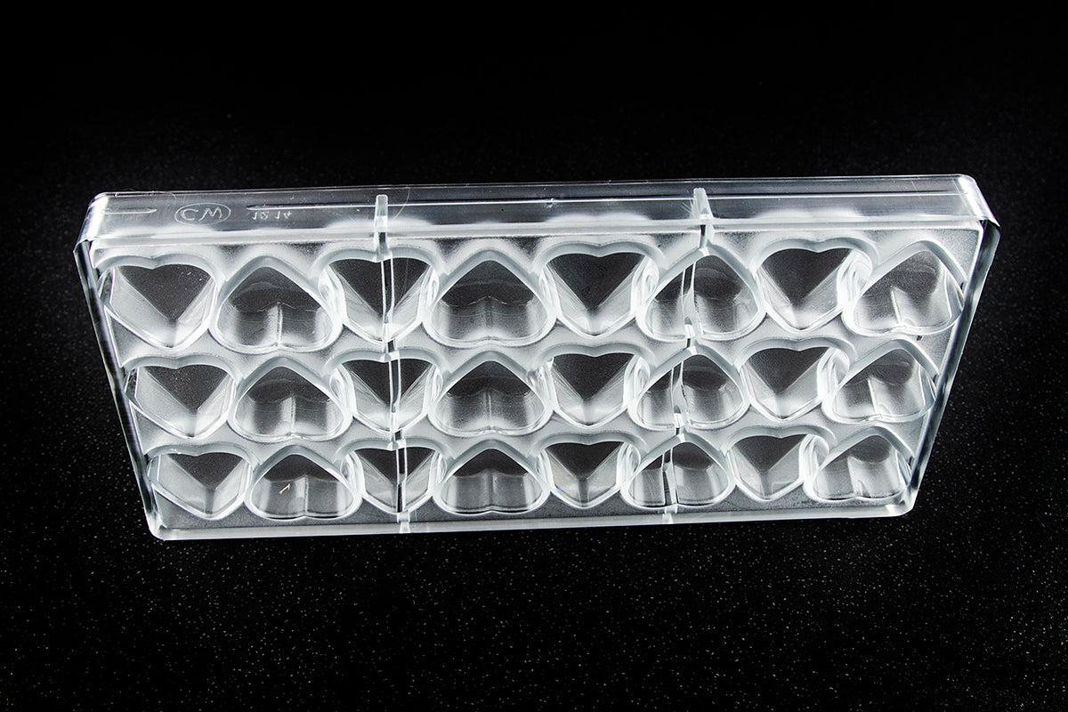 CW1214 - Chocolate World - High Flat Heart Polycarbonate Mould