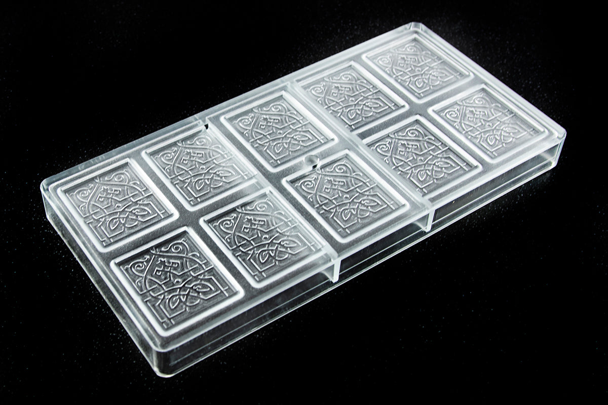 CW12151 - Chocolate World - Oriental Caraque Polycarbonate Mould