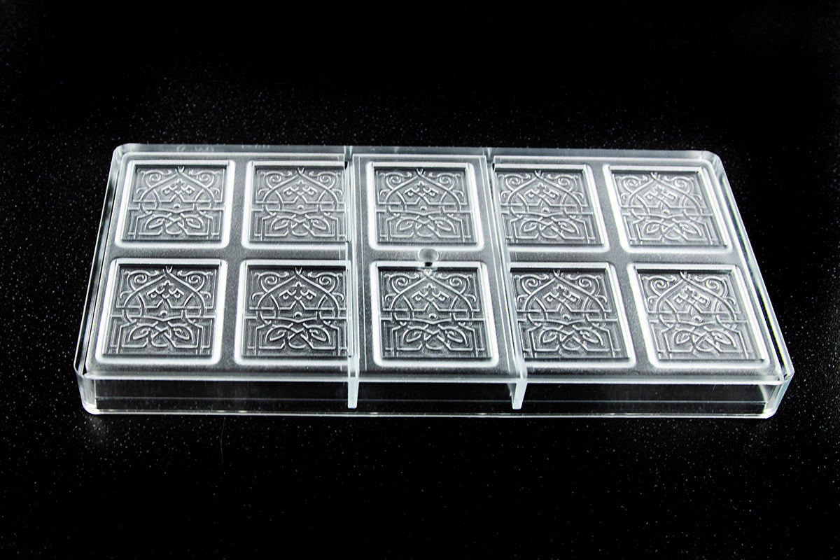 CW12151 - Chocolate World - Oriental Caraque Polycarbonate Mould