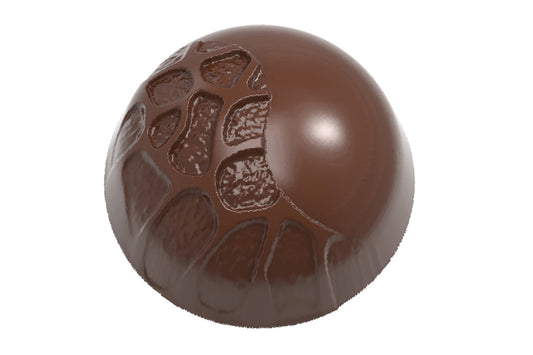 CW12158 - Chocolate World - Half Sphere Giraffe - Nick Kunst Polycarbonate Mould
