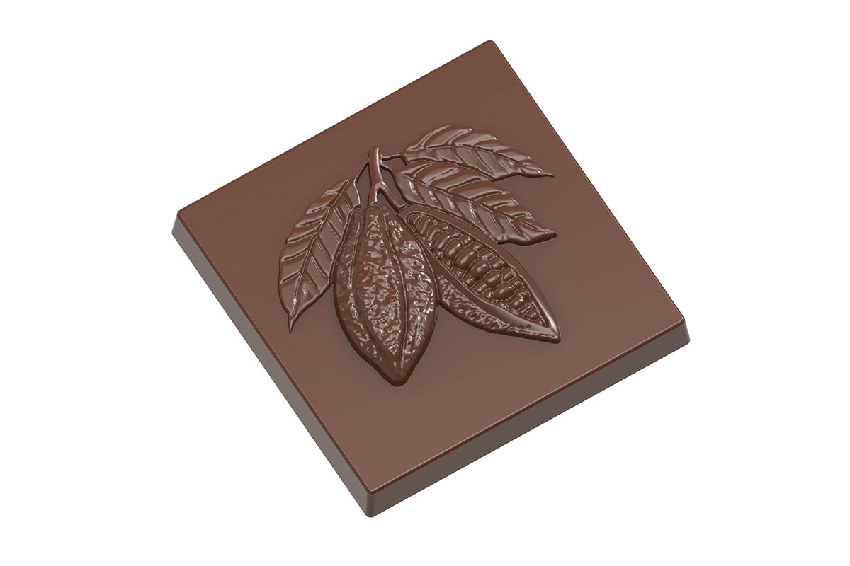CW12168 - Chocolate World - Caraque Cocoa Bean Polycarbonate Mould