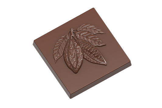 CW12168 - Chocolate World - Caraque Cocoa Bean Polycarbonate Mould
