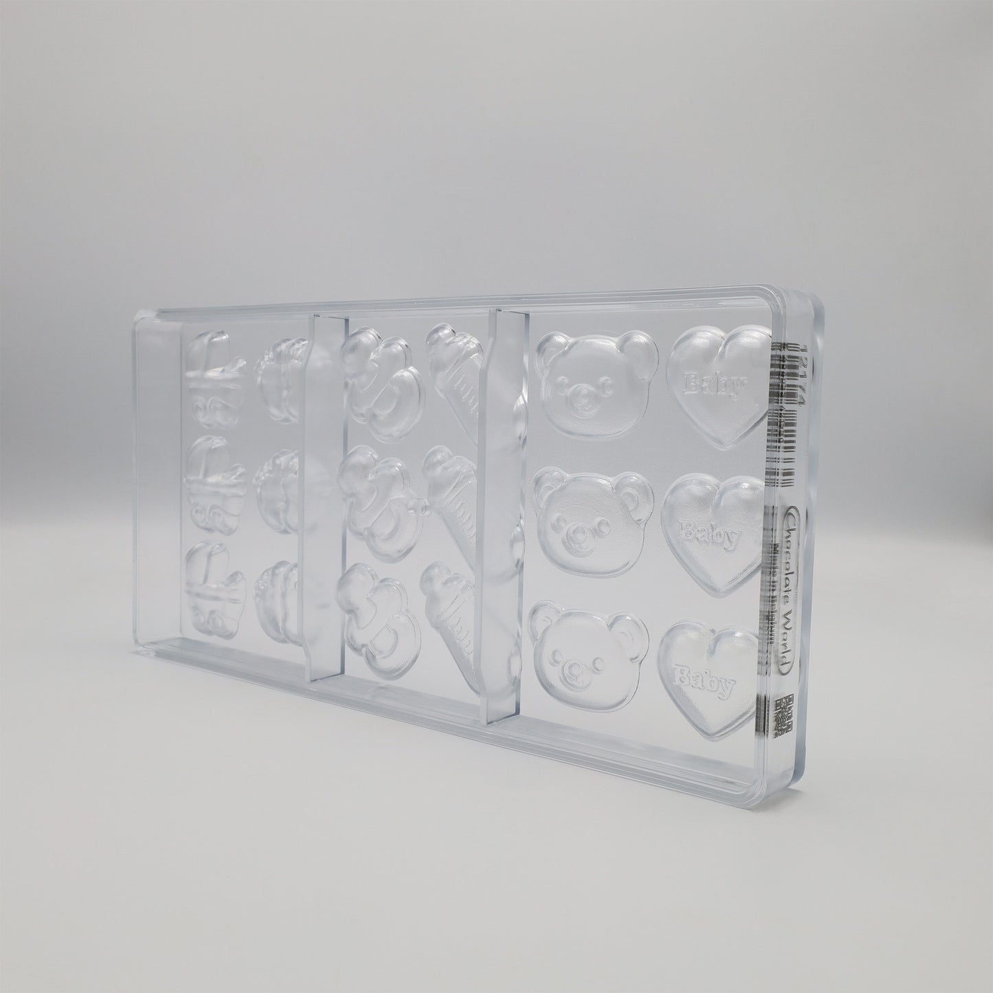CW12174 - Chocolate World - Caraque Baby Shower 6 Fig. Polycarbonate Mould