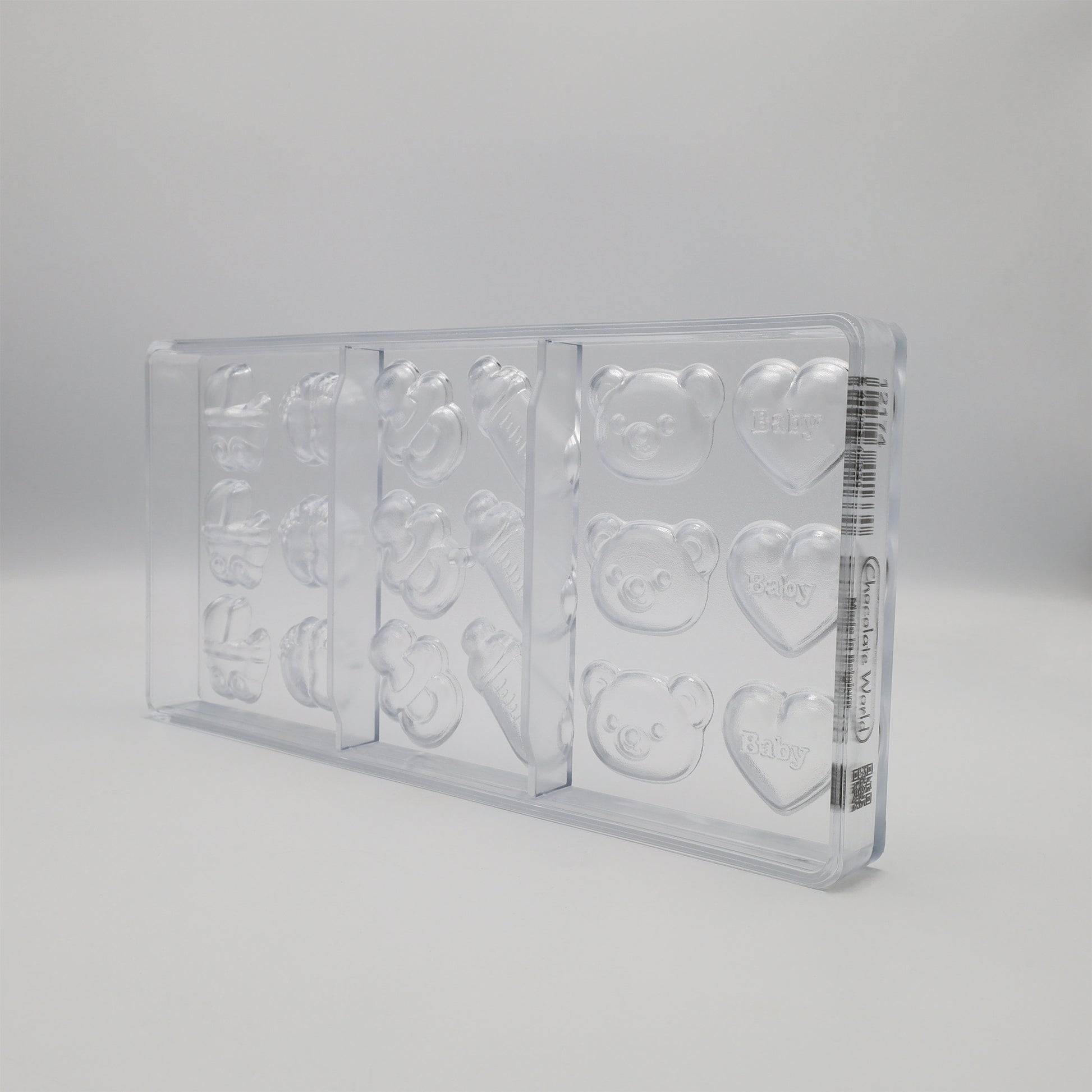 CW12174 - Chocolate World - Caraque Baby Shower 6 Fig. Polycarbonate Mould