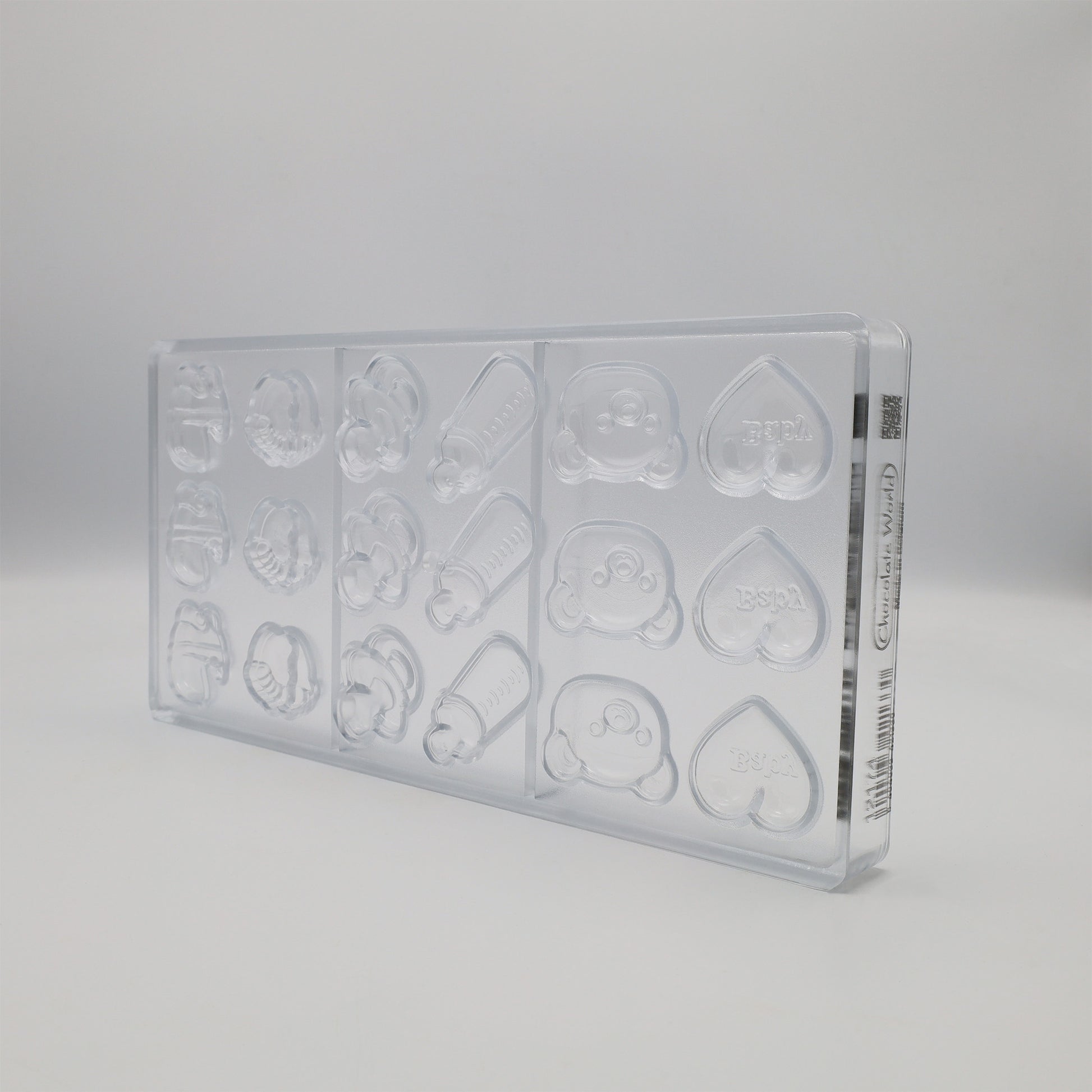 CW12174 - Chocolate World - Caraque Baby Shower 6 Fig. Polycarbonate Mould