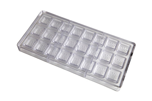 CW1219 - Chocolate World - Chocolate Rectangle Rib Polycarbonate Mould