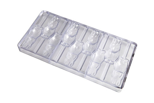CW1299 - Chocolate World - Chocolate Lollipop Hare Polycarbonate Mould
