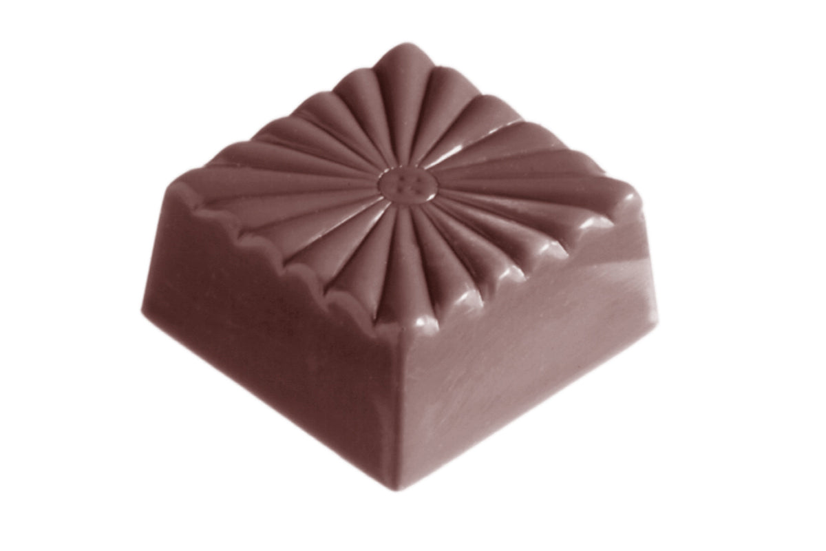 CW1337 - Chocolate World - Chocolate French Carre Polycarbonate Mould